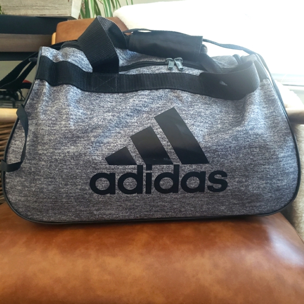 Adidas Gray/Black Duffel Bag (13x8)